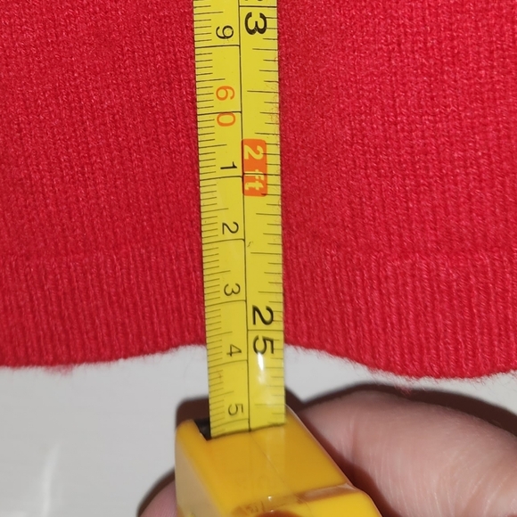 Land's End 100% Cashmere Women's Red Cardigan Size XL/P - Picture 10 of 10